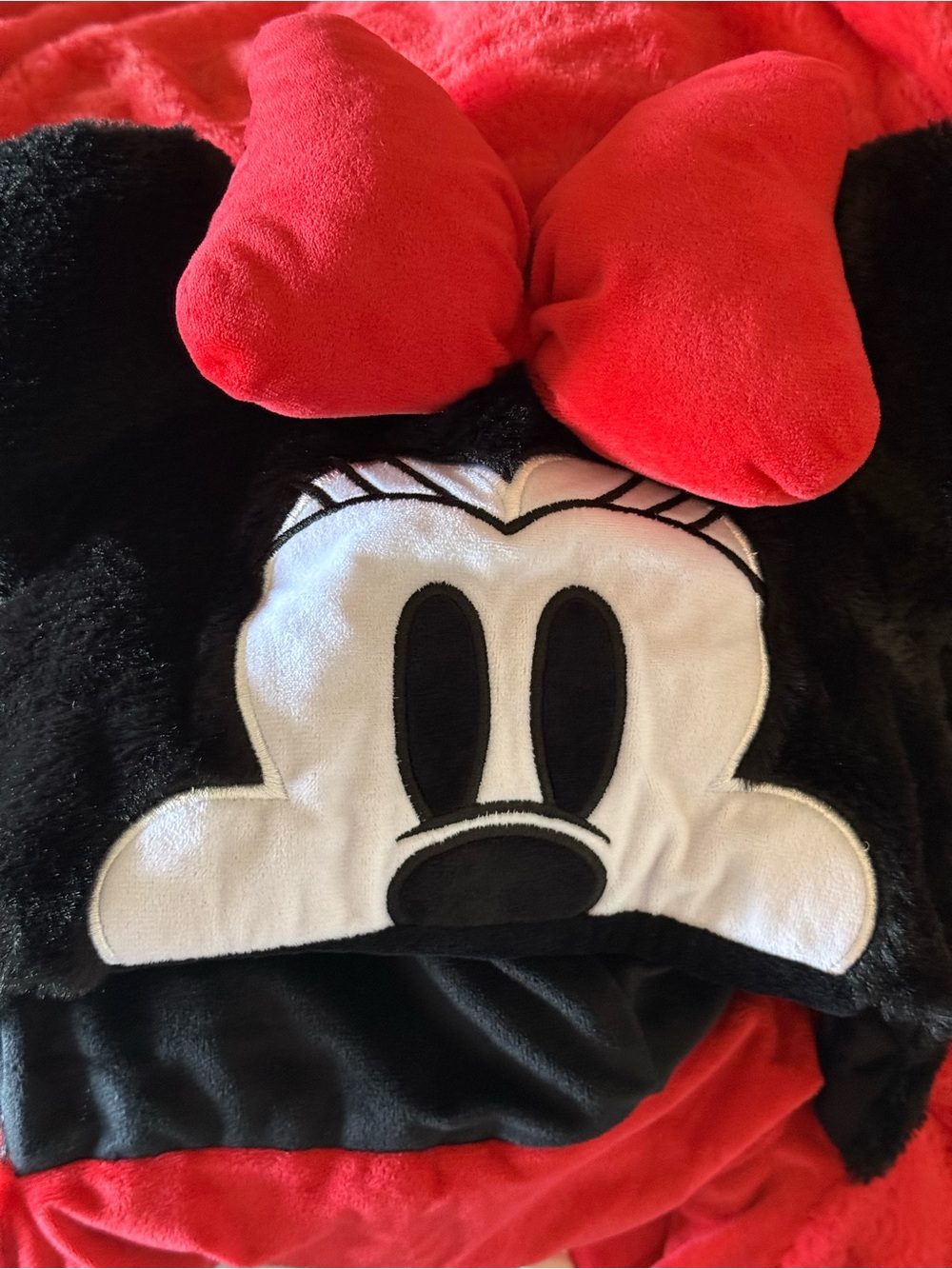 Kids Plush Red Hooded Coat